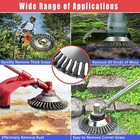 8   Steel Wire Wheel Brush Cutter Weed Eater Trimmer Head With Adapter Kit