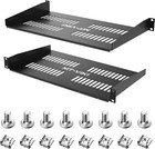 2-pc 19 Inch Rack Shelf  1u Server Rack Shelf 10  Deep  Universal Vented Rack   