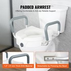 Raised Toilet Seat  5  Height Raised  350 Lbs Weight Capacity  19 1   Handicap