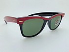 Ray-ban Bausch   Lomb Street Neat Red Wayfarer Sunglasses Vintage Nos 5022 Frame