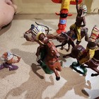 Vintage 1930s-1950s Lead Figure Lot 17pc Wild West - Timpo   Barclay Indians