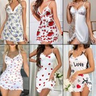 Women Sexy Lingerie Chemise Deep-v Lace Sleepwear Underwear Nightwear Slip Dress