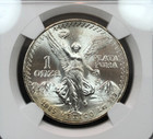 1985 Mo Mexico 1 Onza Silver Ngc Ms66   Libertad   1oz 999 Fine Silver Coin