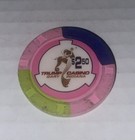 1   2 50 Trump Casino Chip Mermaid Graphic Vintage Gary Indiana Pink Green Blue