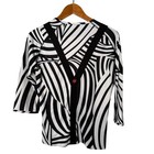 Adidas Y-3 Roland Garros 3 4 Sleeve Yohji Yamamoto Zebra Print Tennis Women M