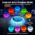 Rechargeable Bike Wheel Lights     9 Colors 21 Lighting Modes Led Hub Light  20h R
