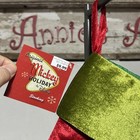 Disney Mickey Mouse Velvet Christmas Stocking Red Green New With Tag 