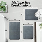 Bathroom Rugs Sets 3 Piece  Non-slip   Quick Dry Bath Mat Set  Ultra Soft Velvet