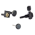 Black 6 Inline 2 Pin Locking Tuning Keys Pegs Tuners Fits Usa Fender Strat Tele