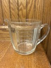 Vintage A j Two Cup Ribbed Glass Measuring Cup Number 7218