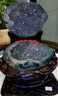 7 28lb Natural Agate Treasure Basin Quartz Geode Crystal Reiki Decor stand