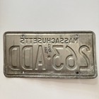 Vintage Mass 95 1990s Green White Massachusetts License Plate   263-add Auto Tag