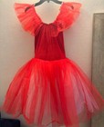 Red Ballet Dress Long Dance Skirt For Girl