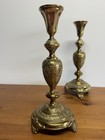 Antique Norblin   Co Warsaw Silver Plated Brass Shabbat Candlesticks
