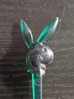 Playboy Bunny Logo Swizzle Stir Stick Green Barware Collectible Retro
