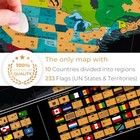 Xl Scratch Off World Map With 233 Flags     36 X 24 Scratch Off Map Of The Black