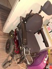 Quantum Ilevel Power Wheelchair W  Joystick  6-wheel  Red black