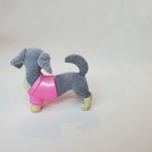 Barbie Pets Series 13 Mini Flocked Figure Grey Dog Daushund 