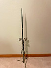 Vtg  41 1 4  Copper Lightning Rod Iron Twisted Stand Country Farmhouse Decor