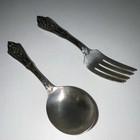 Rose Point By Wallace Sterling Silver Baby Set