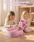  8 Pcs Baby Doll Accessories  Reborn Baby Dolls Clothes With Bassinet For 17 