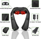 Shiatsu Back Neck And Shoulder Massager With Heat deep Tissue 3d Kneading Pillow