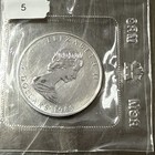 1989 Canada Elizabeth Ii 5 Dollars 9999 Silver Maple Leaf 1 Oz Coin  5