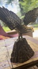 Vtg Antique Landing Eagle Art Deco nouveau Sculpture Statue Cold Cast Bronze