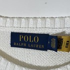 Polo Ralph Lauren Men s White Cotton Knit Crewneck Logo Pullover Sweater M