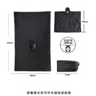 Waterproof Hooded Ripstop Rain Poncho Military Camping Hiking Raincoat Black
