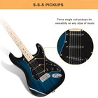 Full Size Electric Guitar Starter Kit With Amp  Accessories - Dark Blue