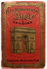 Original Vintage Map Nouveau Paris Monumental -plan Of Paris - Monuments - 1930s