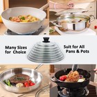 8 Inch Glass Lids  Replacement Tempered Clear Glass Lids With Steam Vent   