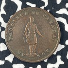 1852 Lower Canada Quebec 1 2 Penny Token Lot f2272 Old Cleaning