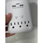 Prime Pbusb343s 3-outlet Wall Tap Surge Protector With 2 Usb Ports 3 4a White