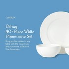 Delray 40-piece Bone China Dinnerware Set White Round Dishes 8 Dinner Plates