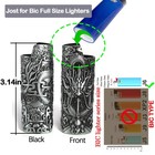 Humwe Vintage Dragon Metal Lighter Case Cover  Engraved Sleeve Pouch Silver 