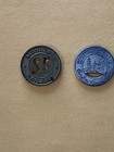 Vintage Transit Token Holder dispenser With Seattle   San Francisco Tokens 