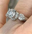 2ct Round Cut Lab-created Diamond 14k White Gold Plated Engagement Ring Women s