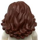 Lego New Reddish Brown Minifigure Hair Female Mid-length Wavy Girl Wig