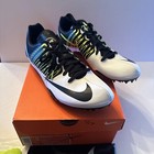 New Nike Celar 5 Sprint Track Spikes Shoes White Black Volt Mens 13 629226-107