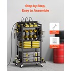 4-level Equipment Trolley With Power Dock  8 Ac Ports  Mobile Drill Stand