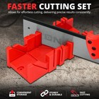 Deluxe Miter Box With 12  Hand Saw Set Increase Durability Sharpness Precise Cut