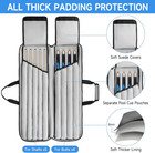 Pool Cue Case 4x5 Pool Stick Carrying Case Holds Butts   Shafts Billiard Cue Bag