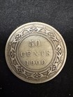 1900 Newfoundland 50 Cents  925 Sterling Silver Queen Victoria Coin