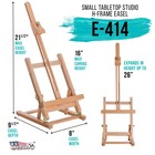 U s  Art Supply Small Tabletop Wooden H-frame Studio Easel  Adjustable Beechwood