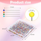600pcs Sewing Pins 1 5inch Glass Head Straight Pins For Fabric  Stainless Steel 