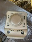 Very Primitive Antique Pressed Metal Inkwell ges Gesch germany floral Design vtg