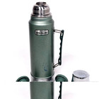 Vintage Stanley Aladdin Green Vacuum Bottle Thermos A-944dh Quart Usa  complete