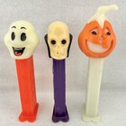 Vintage Halloween Pez Candy Dispenser Lot Of 3 Pumpkin - Skeleton skull - Ghost